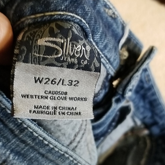 Silver Jeans Tuesday Flap Jeans Sz 26X32 - Picture 10 of 11